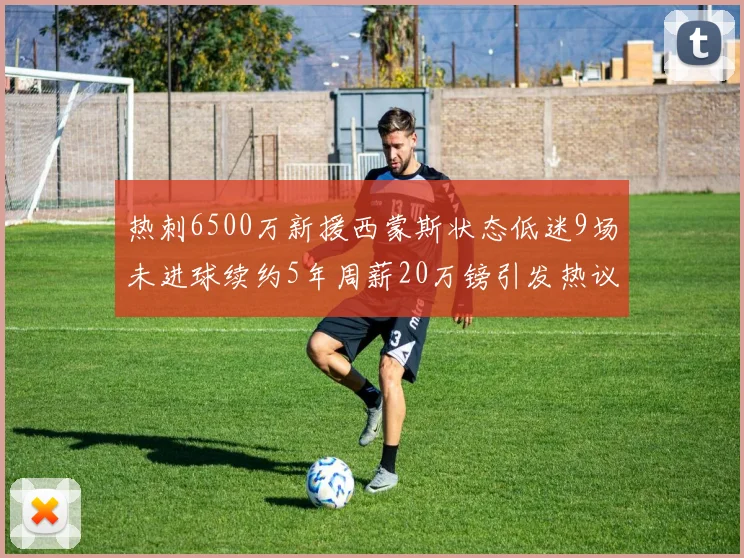 热刺6500万新援西蒙斯状态低迷9场未进球续约5年周薪20万镑引发热议